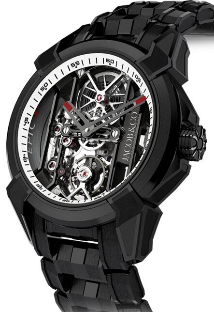Fake Jacob & Co Epic x EX100.21.PS.WB.A21AA Black Titanium Bracelet watch